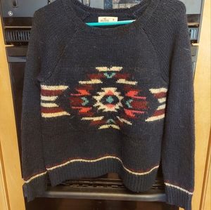 Hollister pullover crew neck southwestern style medium